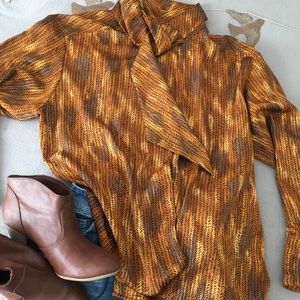 Vintage 80’s Anne Klein Blouse Burnt Orange